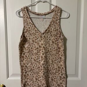 LuLaRoe Brown Leopard Print Tank Top